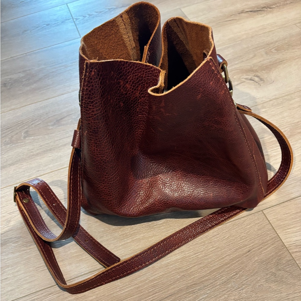 Portland Leather Butterfly Bucket Tote